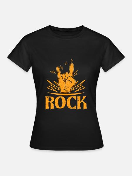 Rockmusik Heavy Metal Handzeichen Symbol Gitarrist - Frauen T-Shirt - Schwarz