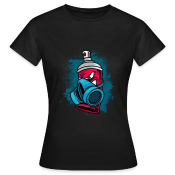 Spraydose Lackierer Kunst Graffiti - Frauen T-Shirt - Schwarz - Vorne - AI Model Female 172 dark (172cm)
