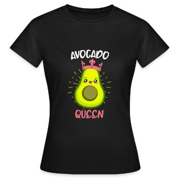 Avocado Queen Veganerin Vegetarierin Flexitarier - Frauen T-Shirt - Schwarz - Vorne - AI Model Female 172 dark (172cm)