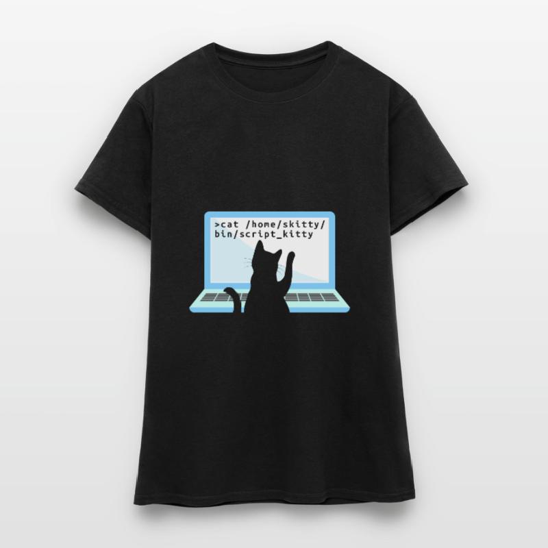 Chat comme codeur codeur propriétaire de chat T-shirt Femme