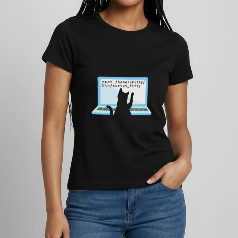 Chat comme codeur codeur propriétaire de chat T-shirt Femme