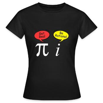 Komplexe Zahlen Witz Irrationale Zahl Mathematik - Frauen T-Shirt - Schwarz - Vorne - AI Model Female 172 dark (172cm)