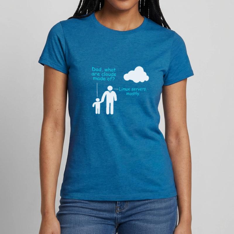 Coder Software Entwickler Witz Cloud Linux Server Frauen T-Shirt