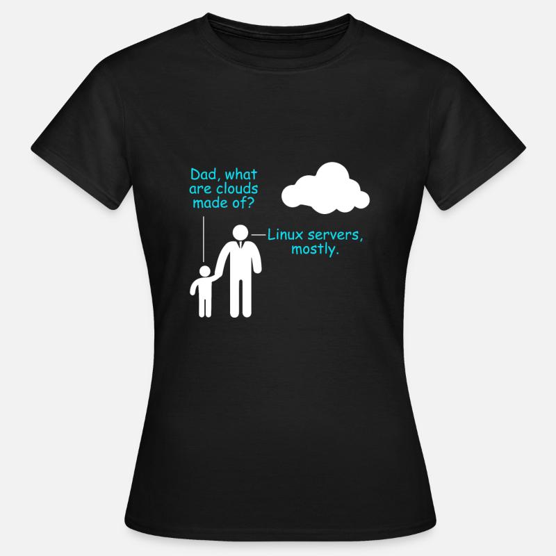 Coder Software Entwickler Witz Cloud Linux Server - Frauen T-Shirt - Schwarz
