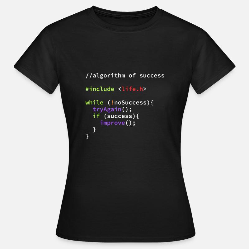 Informatiker Programmierer Coder Hacker Code - Frauen T-Shirt - Schwarz