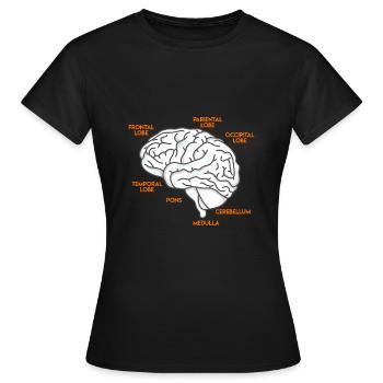 Médecine Étudier l’anatomie d’un cerveau médecin - T-shirt Femme - noir - Devant - AI Model Female 172 dark (172cm)