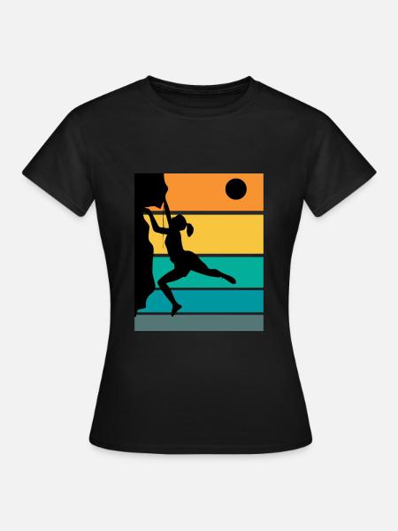 Women Climbing Boulder Climbing Rock Climbing - Women's T-Shirt - black