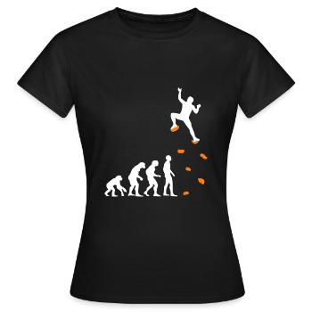 Kletter Evolution Kletterwand Klettern Bouldern - Frauen T-Shirt - Schwarz - Vorne - AI Model Female 172 dark (172cm)