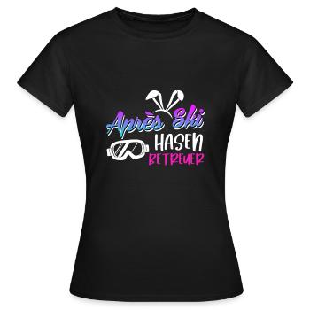 Apres Ski Saying Apres Ski Rabbits Supervisor - Women's T-Shirt - black - Front - AI Model Female 172 dark (172cm)