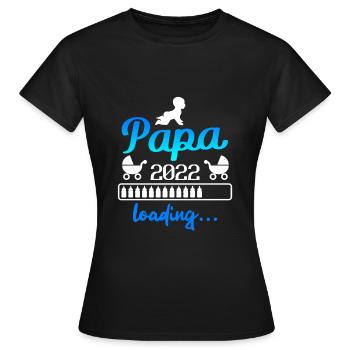 Werdender Papa 2022 Vater - Frauen T-Shirt - Schwarz - Vorne - AI Model Female 172 dark (172cm)