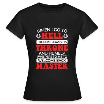 Sarcasme Diable Blague Satan Antéchrist Mal Commun - T-shirt Femme - noir - Devant - AI Model Female 172 dark (172cm)