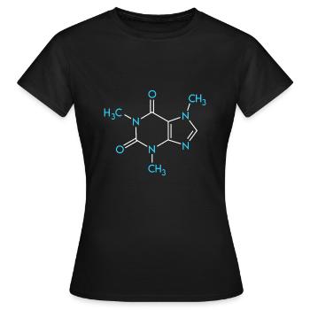 Formule de café Chimie Nerd Formule structurelle - T-shirt Femme - noir - Devant - AI Model Female 172 dark (172cm)