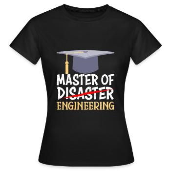 Master 2022 Master en ingénierie - T-shirt Femme - noir - Devant - AI Model Female 172 dark (172cm)