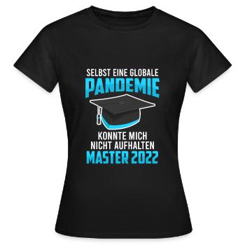 Master Abschluss 2022 Pandemie - Frauen T-Shirt - Schwarz - Vorne - AI Model Female 172 dark (172cm)