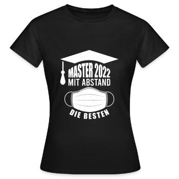Master Pandemie Master Abschluss 2022 - Frauen T-Shirt - Schwarz - Vorne - AI Model Female 172 dark (172cm)