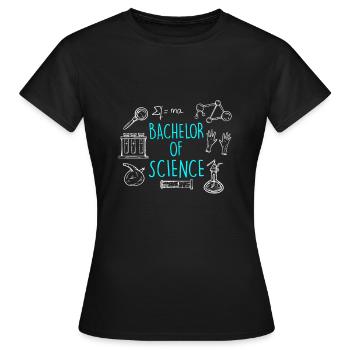 Baccalauréat ès sciences 2022 Baccalauréat - T-shirt Femme - noir - Devant - AI Model Female 172 dark (172cm)