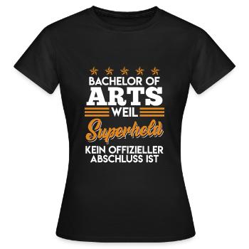 Baccalauréat ès arts Baccalauréat - T-shirt Femme - noir - Devant - AI Model Female 172 dark (172cm)