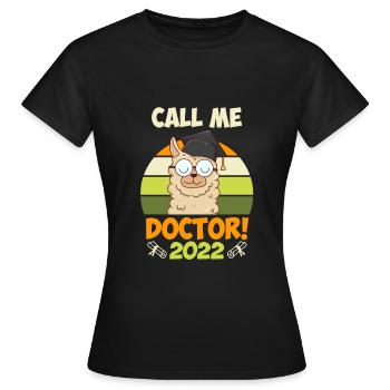 Thèse Doctorat 2022 Thèse de doctorat - T-shirt Femme - noir - Devant - AI Model Female 172 dark (172cm)