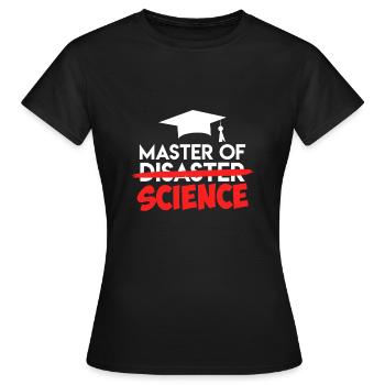 Master of Science Master Master 2022 - T-shirt Femme - noir - Devant - AI Model Female 172 dark (172cm)