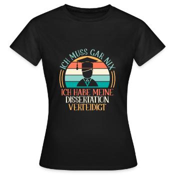 Promotion 2022 Doktor - Frauen T-Shirt - Schwarz - Vorne - AI Model Female 172 dark (172cm)