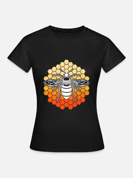 Abeille sur nids d’abeilles Apiculteur - T-shirt Femme - noir