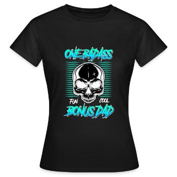 Bonus Papa Beau-père - T-shirt Femme - noir - Devant - AI Model Female 172 dark (172cm)