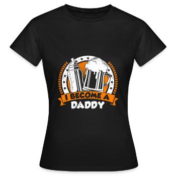 Ich werde Papa 2023 Werdender Papa - Frauen T-Shirt - Schwarz - Vorne - AI Model Female 172 dark (172cm)