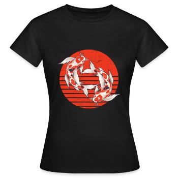 Koi Carp Koi Étang de Koi - T-shirt Femme - noir - Devant - AI Model Female 172 dark (172cm)
