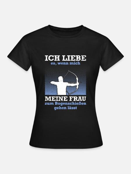 Ehemann Bogenschützen Papa Bogenschießen - Frauen T-Shirt - Schwarz
