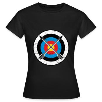 Archer Target Bow Bow Target - T-shirt Femme - noir - Devant - AI Model Female 172 dark (172cm)