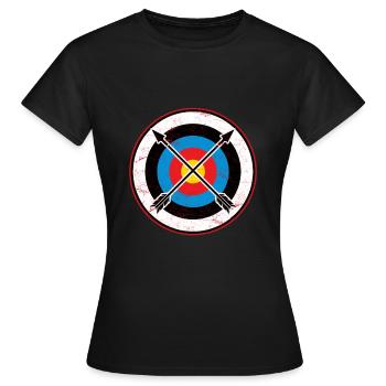 Archer Target Bow Bow Target - T-shirt Femme - noir - Devant - AI Model Female 172 dark (172cm)
