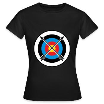 Archer Target Bow Bow Target - T-shirt Femme - noir - Devant - AI Model Female 172 dark (172cm)