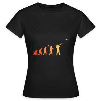 Tontaubenschießen Evolution - Frauen T-Shirt - Schwarz - Vorne - AI Model Female 172 dark (172cm)
