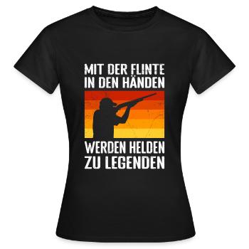 Tontaubenschießen - Frauen T-Shirt - Schwarz - Vorne - AI Model Female 172 dark (172cm)