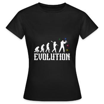 Paintballer Evolution Paintball - Frauen T-Shirt - Schwarz - Vorne - AI Model Female 172 dark (172cm)