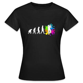 Paintball Evolution Paintballer - Frauen T-Shirt - Schwarz - Vorne - AI Model Female 172 dark (172cm)