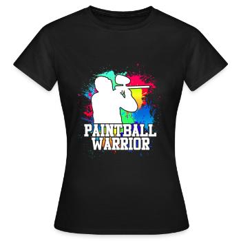 Paintball Warrior Paintballer - Frauen T-Shirt - Schwarz - Vorne - AI Model Female 172 dark (172cm)