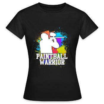 Paintball Warrior Paintballer - Frauen T-Shirt - Schwarz - Vorne - AI Model Female 172 dark (172cm)