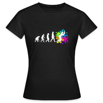 Paintball Evolution Paintballer - Frauen T-Shirt - Schwarz - Vorne - AI Model Female 172 dark (172cm)