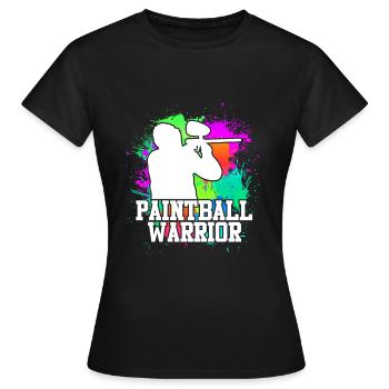 Paintball Warrior Paintballer - T-shirt Femme - noir - Devant - AI Model Female 172 dark (172cm)