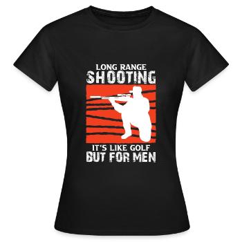 Long Range Shooting - Frauen T-Shirt - Schwarz - Vorne - AI Model Female 172 dark (172cm)