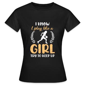 Women's Basketball Basketball Player - Women's T-Shirt - black - Front - AI Model Female 172 dark (172cm)