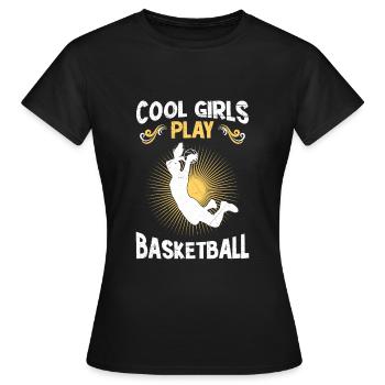 Women's Basketball - Women's T-Shirt - black - Front - AI Model Female 172 dark (172cm)
