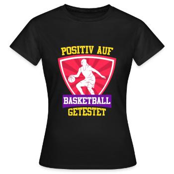 Testé positif au basketball féminin - T-shirt Femme - noir - Devant - AI Model Female 172 dark (172cm)