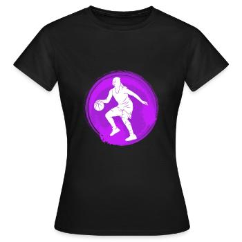 Women's Basketball - Women's T-Shirt - black - Front - AI Model Female 172 dark (172cm)