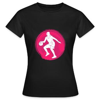 Women's Basketball - Women's T-Shirt - black - Front - AI Model Female 172 dark (172cm)
