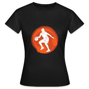 Women's Basketball - Women's T-Shirt - black - Front - AI Model Female 172 dark (172cm)