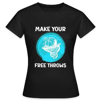 Mach deine Freiwürfe Basketball - Frauen T-Shirt - Schwarz - Vorne - AI Model Female 172 dark (172cm)
