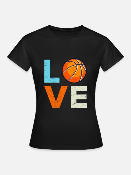 Basketball Liebe Basketballer - Frauen T-Shirt - Schwarz