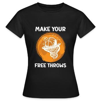 Mach deine Freiwürfe Basketball - Frauen T-Shirt - Schwarz - Vorne - AI Model Female 172 dark (172cm)